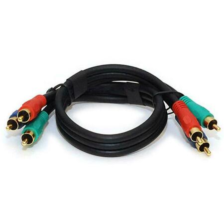 CMPLE Component Video Cable 3-RCA Gold HDTV RGB YPbPr- 3 FT 317-N